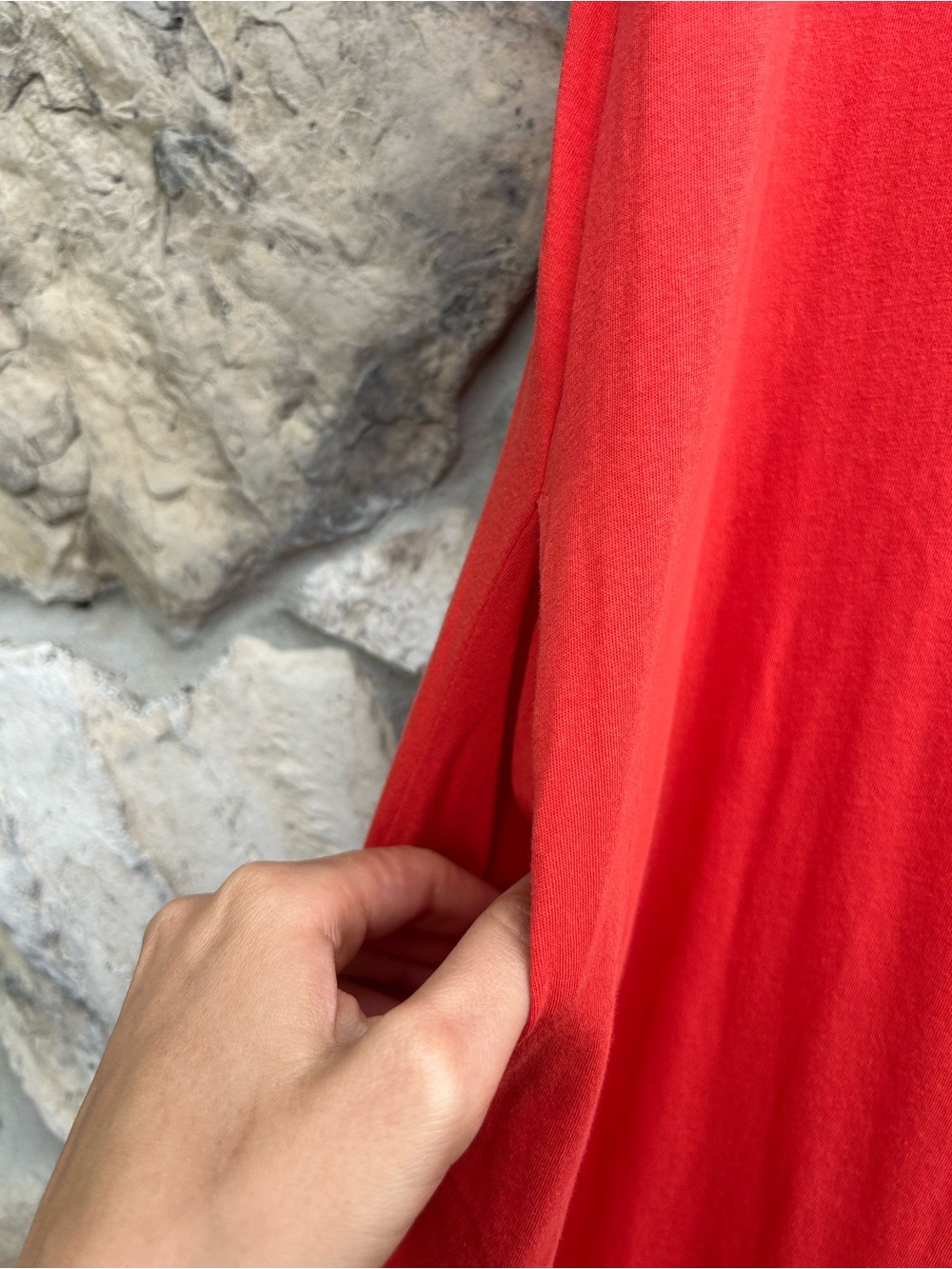 Natural Life Maxi Dress Size L/XL Orange 100% Cotton Boho Gypsy Casual Pockets - Picture 4 of 5